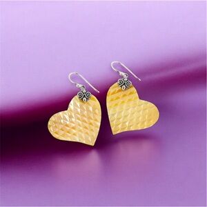 BALI DESIGNS SILVER & 18K YELLOW South Sea MOTHER-OF-PEARL HEART-SHAPE